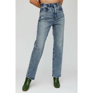 Moussy Vintage WOODHAVEN WIDE STRAIGHT Jeans blue 28”